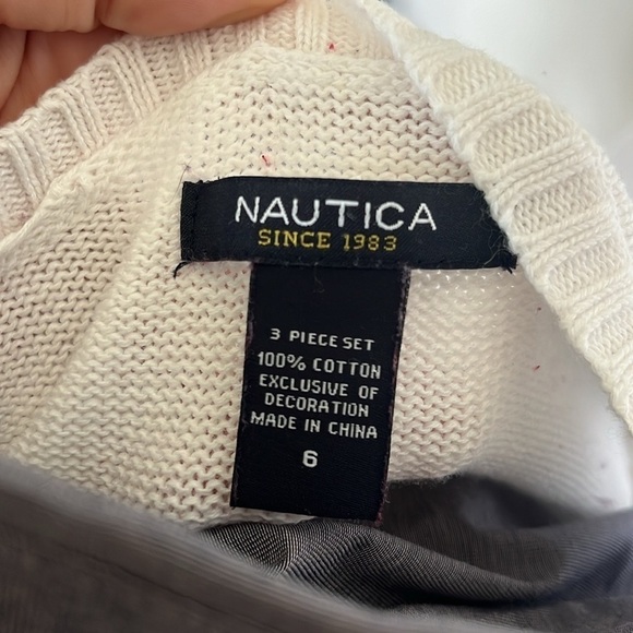 Brand New Nautica 2-Piece Argyle Sweater Vest & Gray Collared Button Down Shirt - Picture 12 of 13